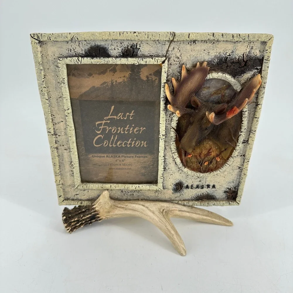 Alaska‎ Last Frontier Collection Moose Antler 4x6 Picture Frame Rustic Decor